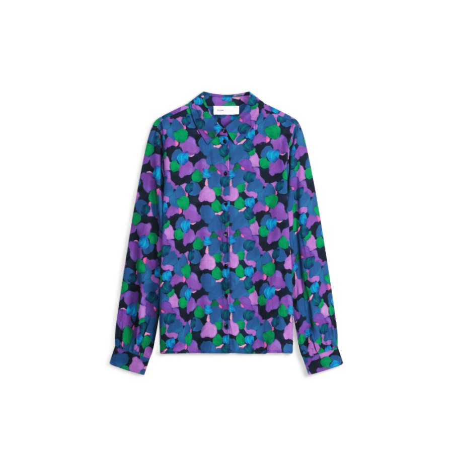 POM Amsterdam Pom Mila Brushwork Printed Shirt - Sp7403 | Shirts And Blouses