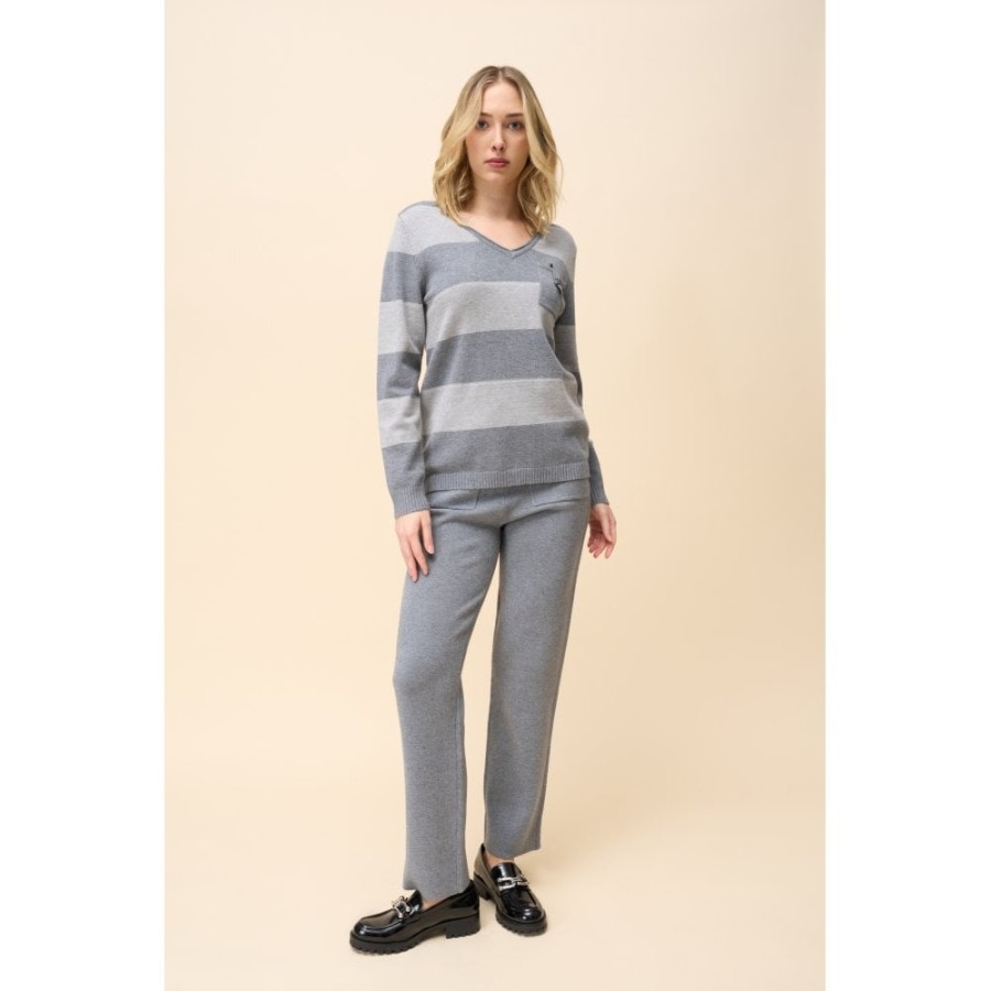 Passioni Thick Striped Sweater - 14045 | Knitwear