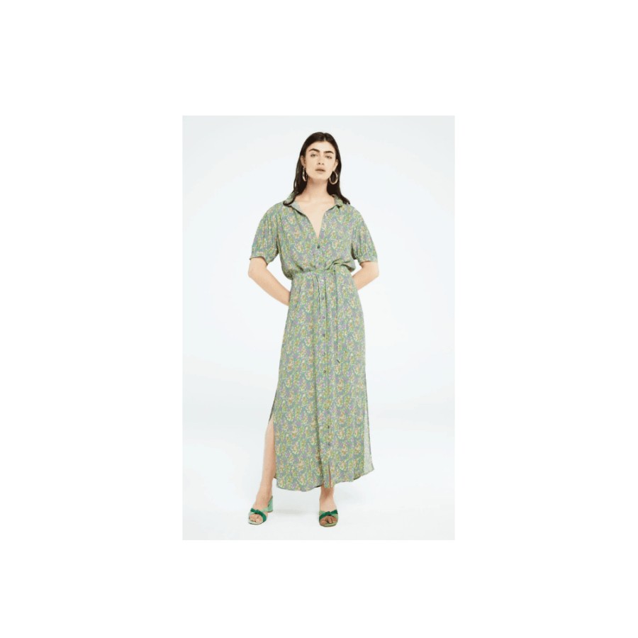 Fabienne Chapot Floral Maxi Shirt Dress - Girlfriend | Dresses