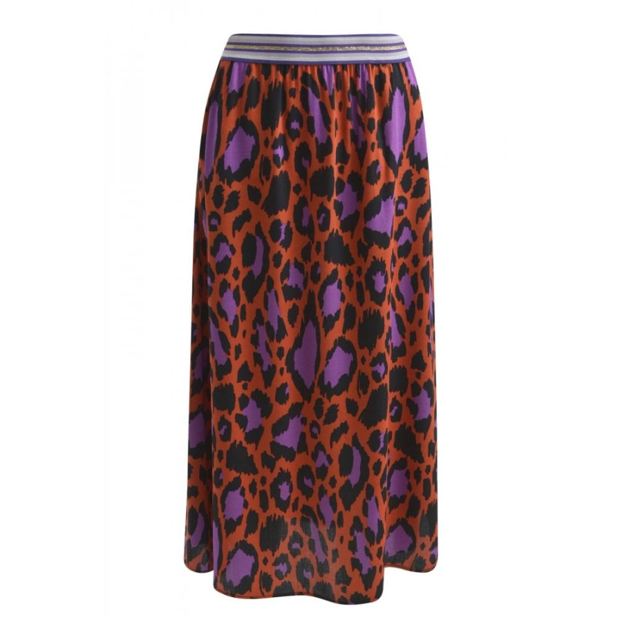 Milano Leopard Midi Skirt - 6125-1176 | Skirts