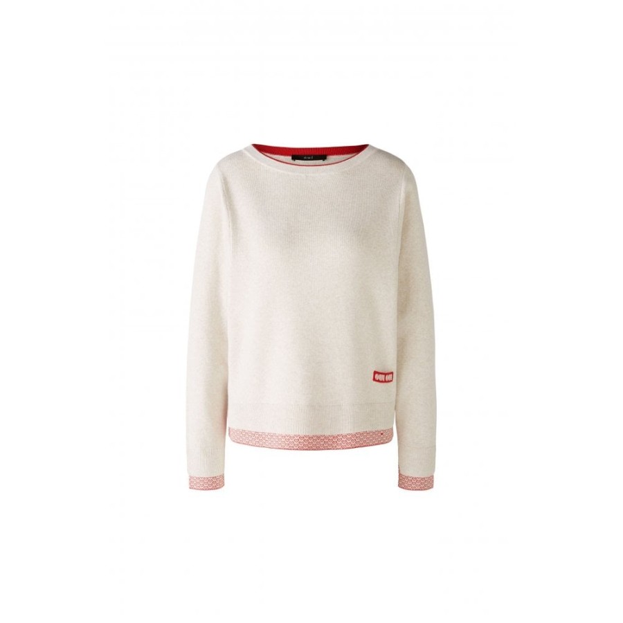 Oui Mini Heart Detail Sweater - 86667 | Knitwear