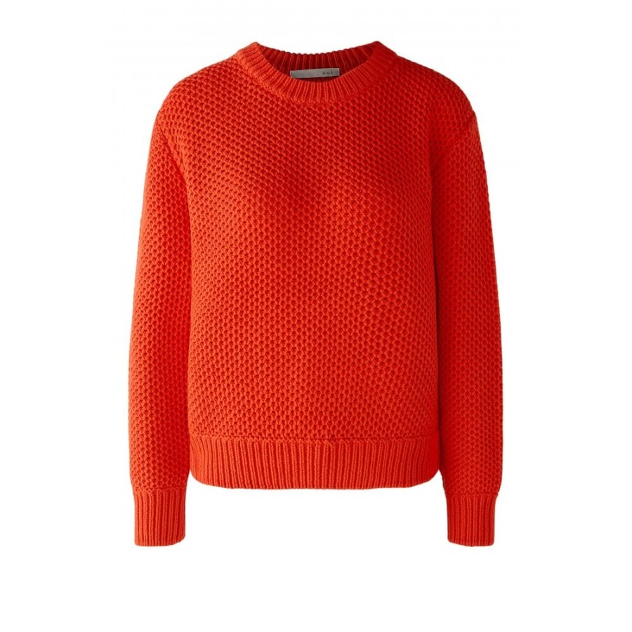 Oui Waffle Texture Sweater - 76911 | Knitwear