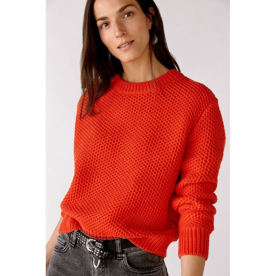 Oui Waffle Texture Sweater - 76911 | Knitwear