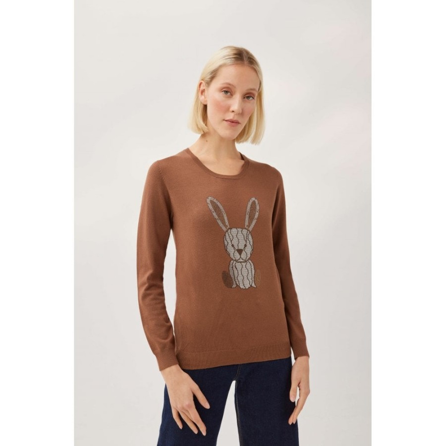 Leo & Ugo Diamante Bunny Sweater - Kh205 | Knitwear