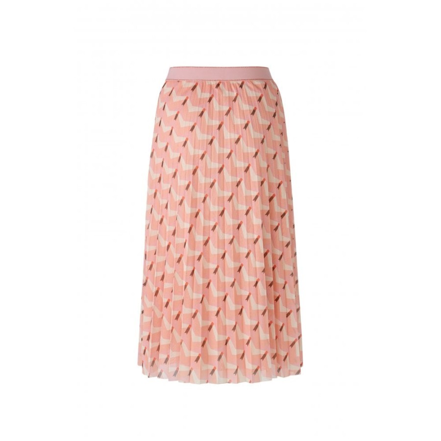 Oui Printed Pleated Midi Skirt - 85861 | Skirts