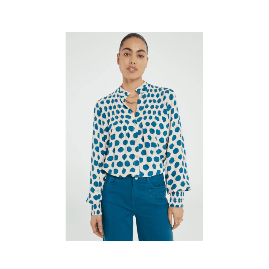 Fabienne Chapot Pleated Button Shirt - Lucky | Shirts And Blouses