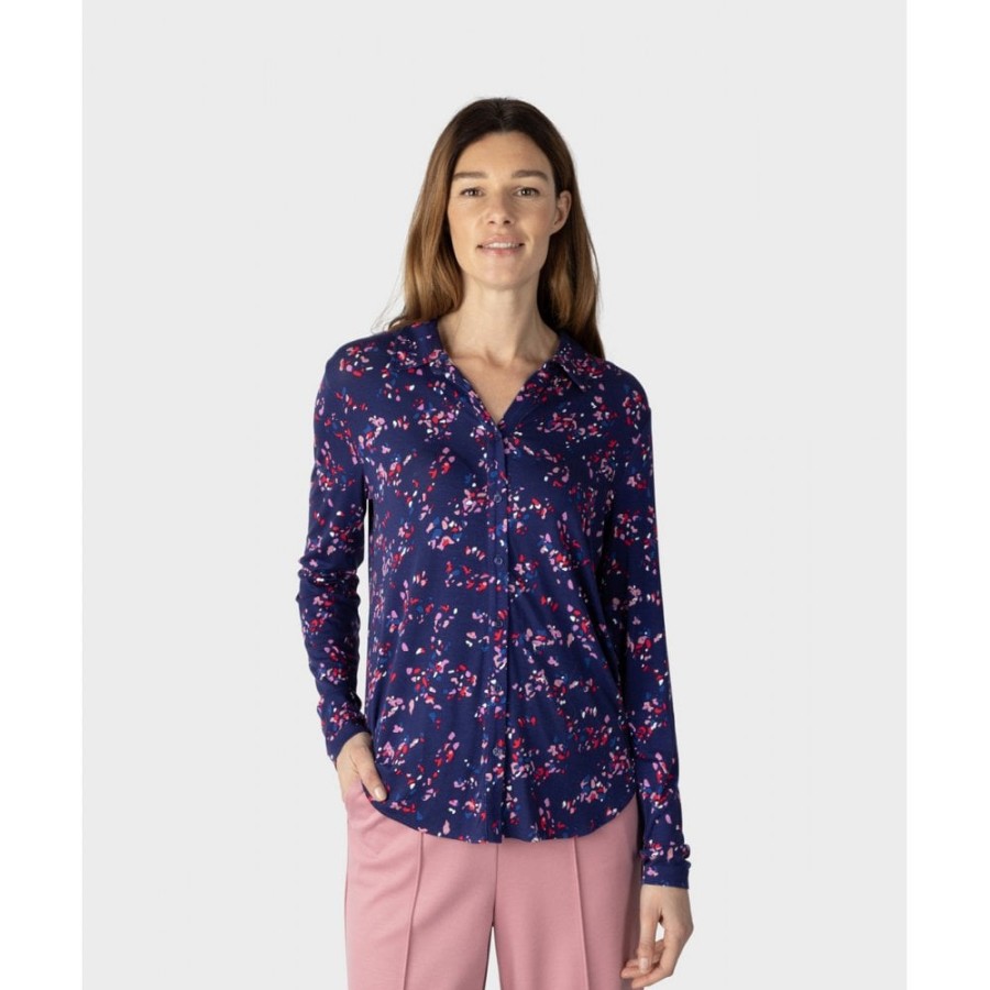 Sandwich Speckle Printed Soft Shirt - 22002049 | Shirts And Blouses