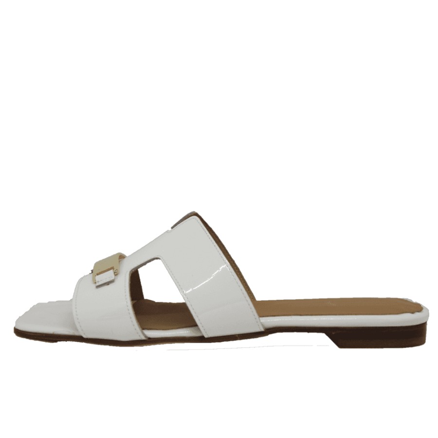 Franchetti Bond Flat Mule Sandal - 1300 | Flat Sandals