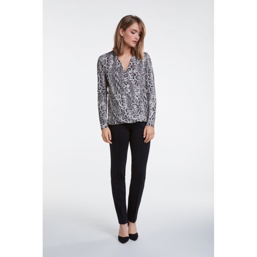 Oui Snake Print Blouse - 66054 | Tops/T-Shirts