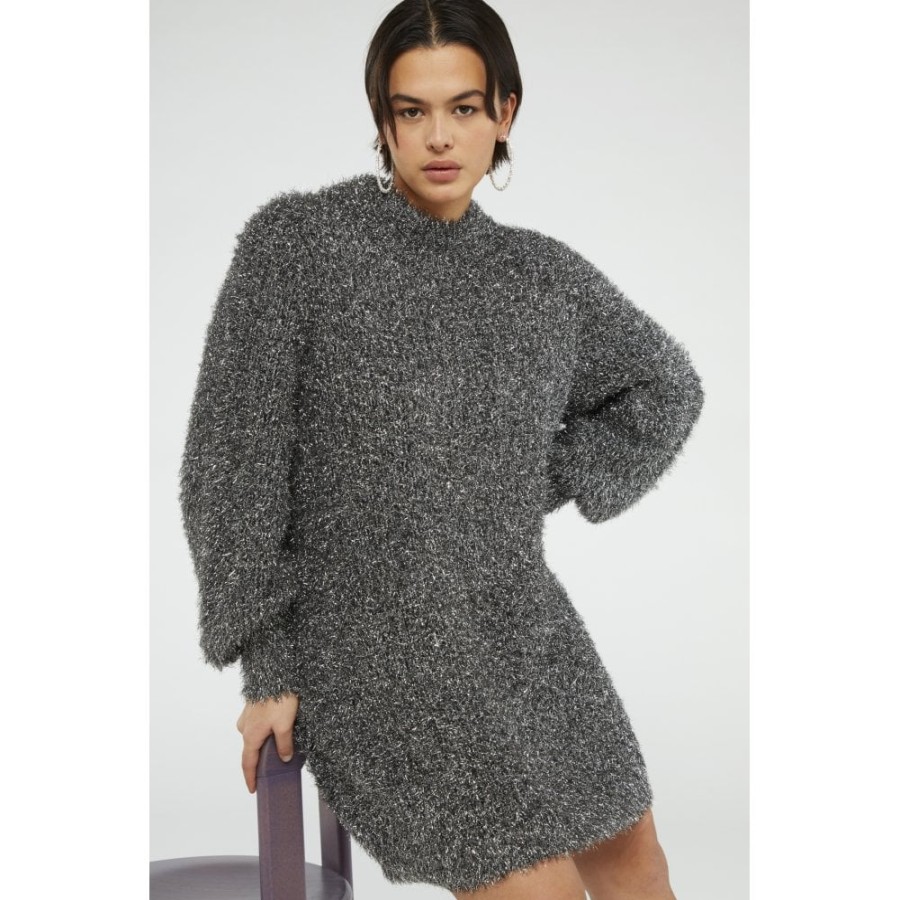 Fabienne Chapot Silver Tinsel Shift Dress - Kitty | Dresses