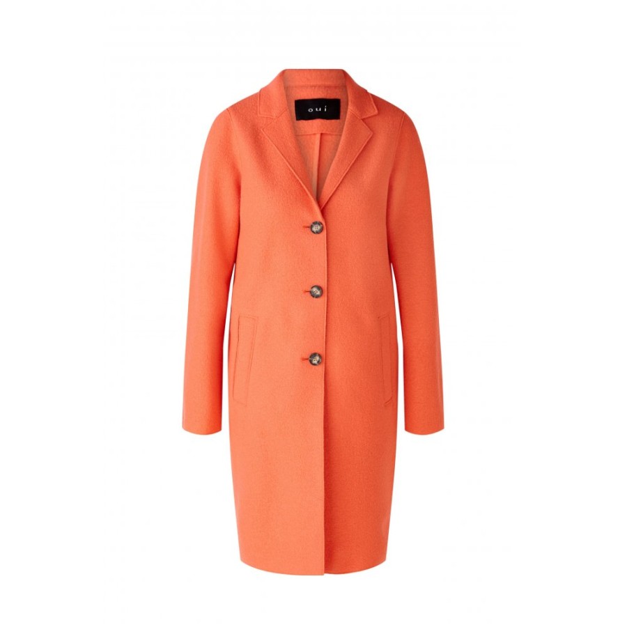 Oui Boiled Wool Coat - 79918 | Coats