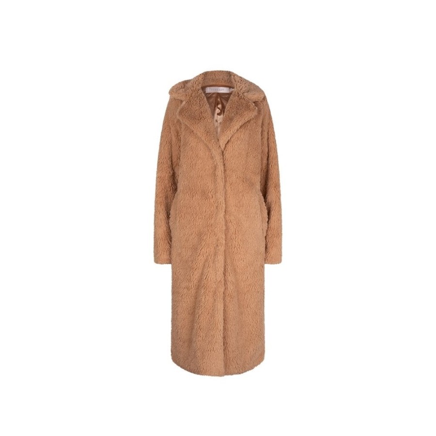 EsQualo Long Teddy Coat - 37513 | Coats