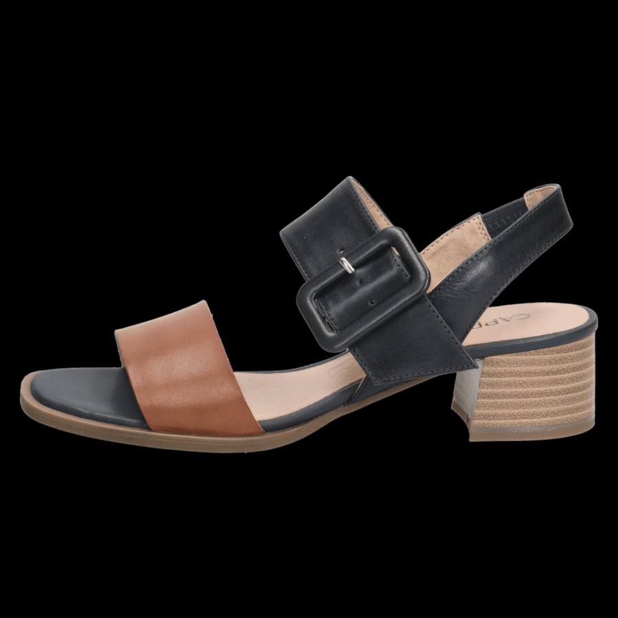 Caprice Low Block Heel Sandal - 28211 | Sandals