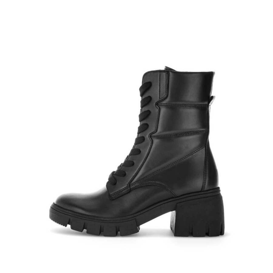 Gabor Heeled Biker Boot - Glossy 31.700 | Ankle Boots