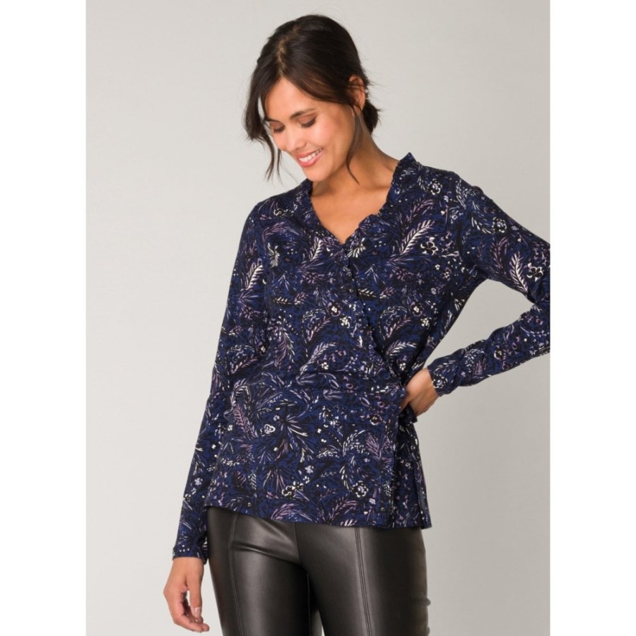 Yest Midnight Printed Blouse - 3207 Ondine | Tops/T-Shirts