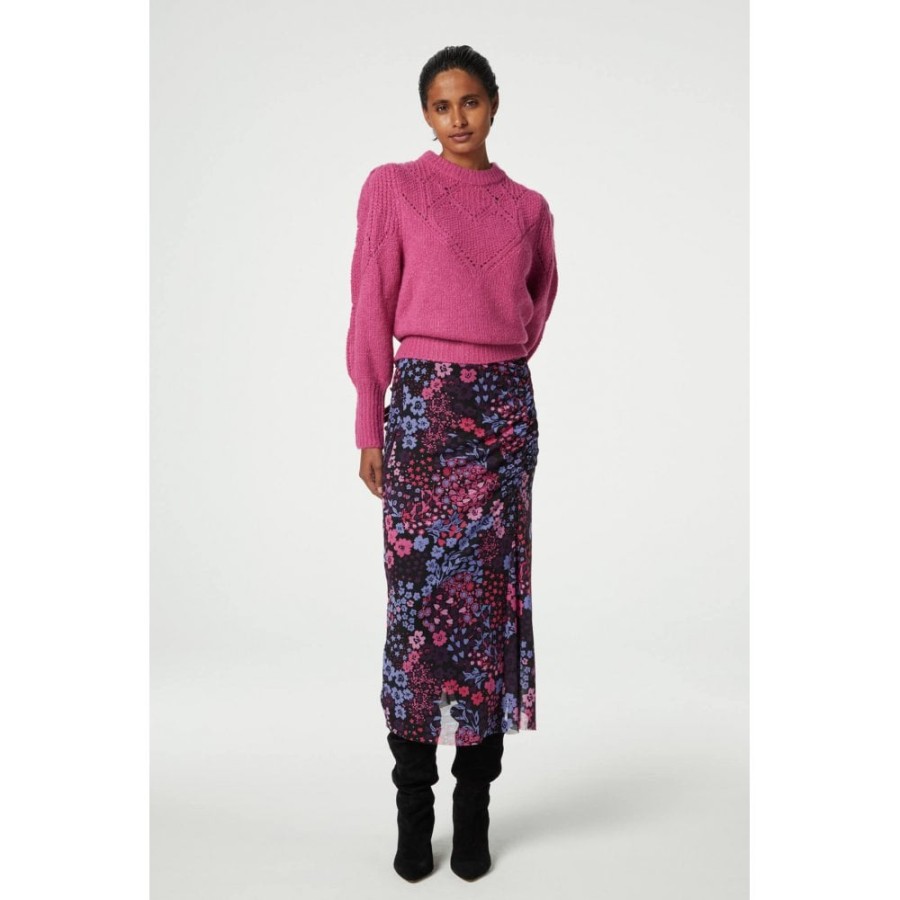 Fabienne Chapot Flower Printed Ruched Skirt - Jessy | Skirts