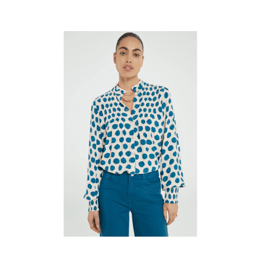 Fabienne Chapot Pleated Button Shirt - Lucky | Shirts And Blouses