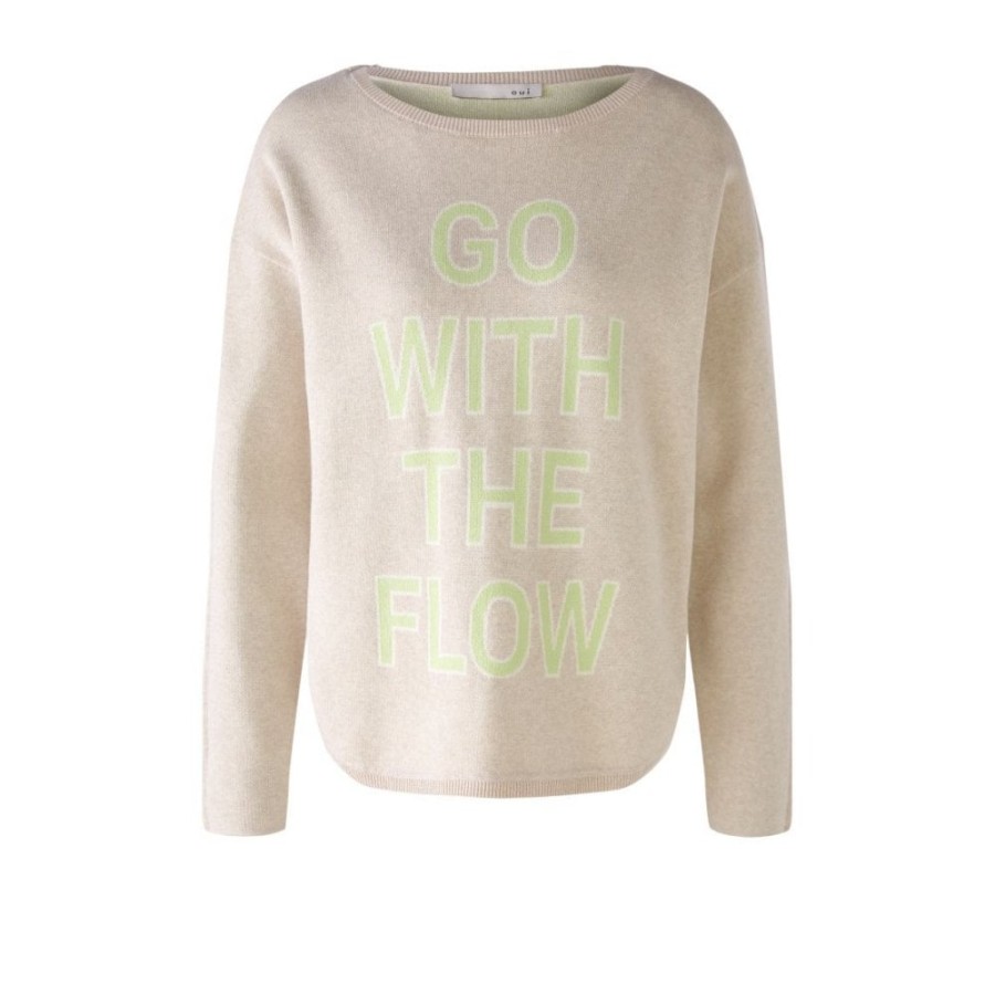 Oui Slogan Sweater - 77532 | Sweaters