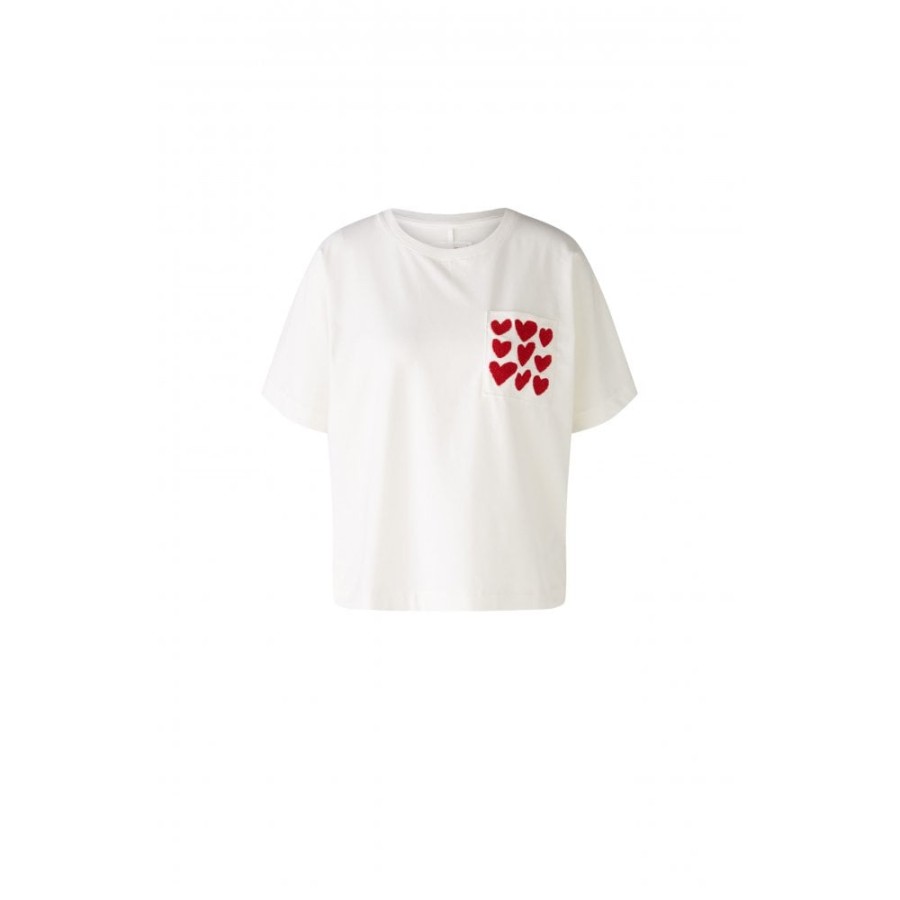 Oui T-Shirt With Heart Pocket - 86759 | Tops/T-Shirts