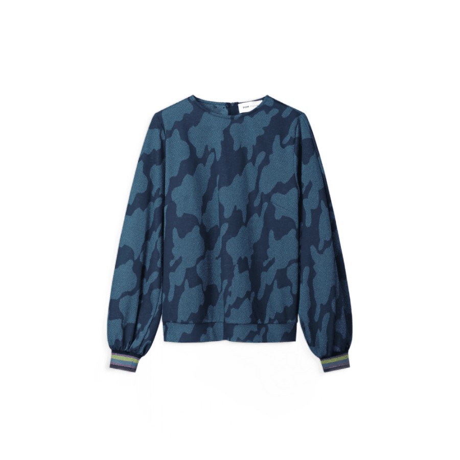 POM Amsterdam Pom Swirl Horizon Lurex Camo Sweatshirt - Sp7394 | Sweatshirts & Hoodies