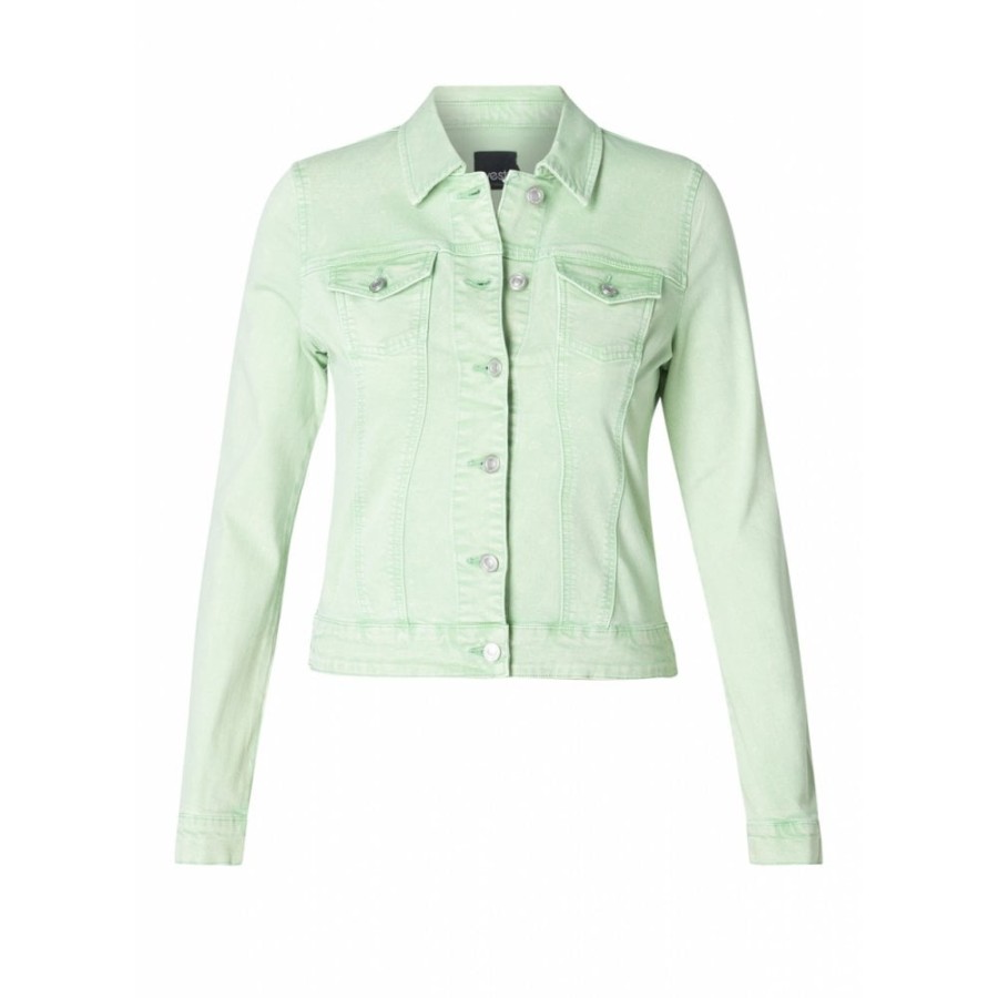 Yest Pistachio Green Denim Jacket - Kandy 3916 | Jackets