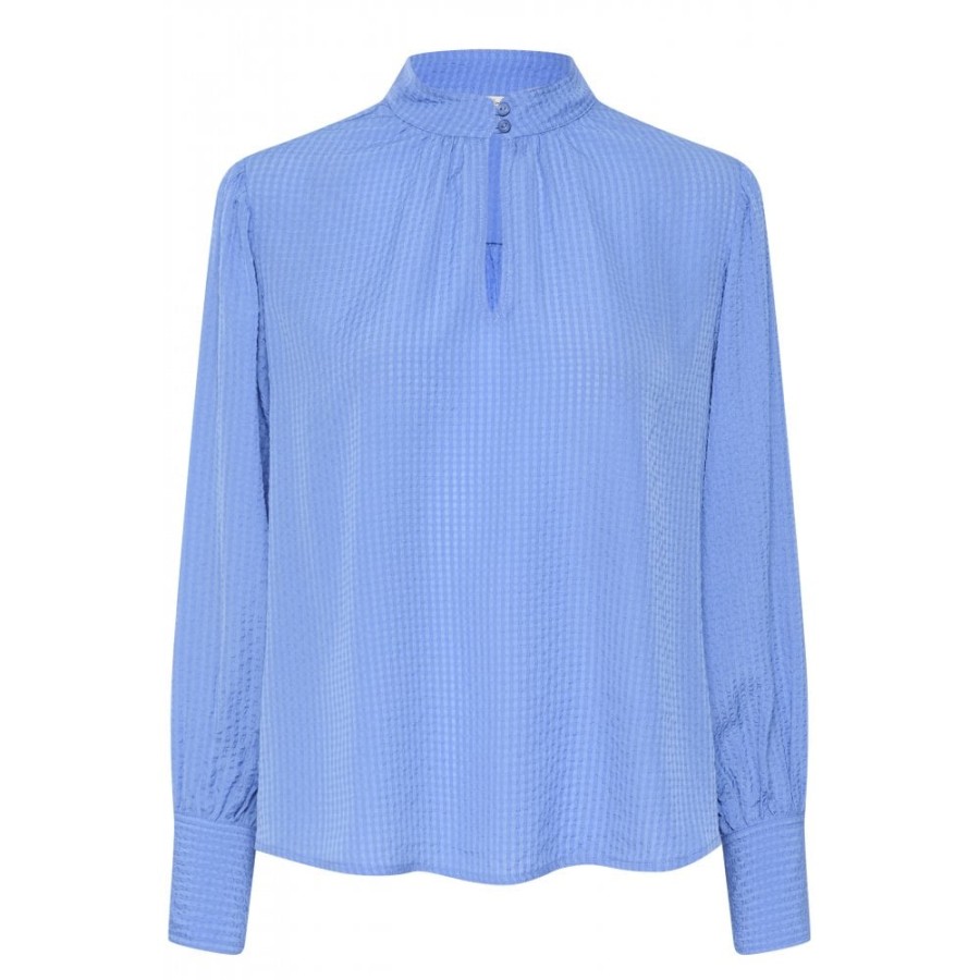 Part Two Textured High-Neck Blouse - Fricka | Shirts And Blouses