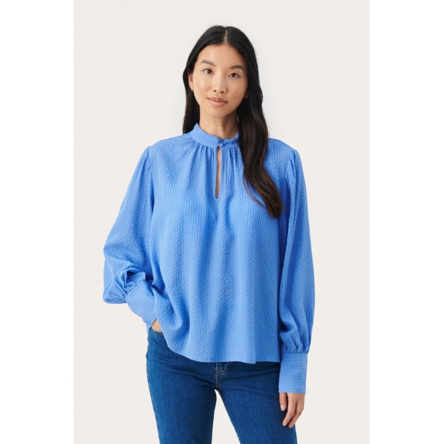 Part Two Textured High-Neck Blouse - Fricka | Shirts And Blouses