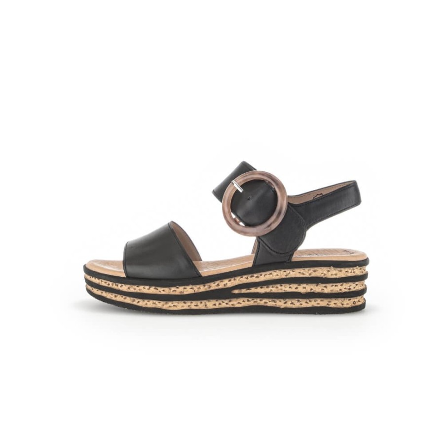 Gabor Chunky Wedge Buckle Sandal - Andre 44.550 | Sandals