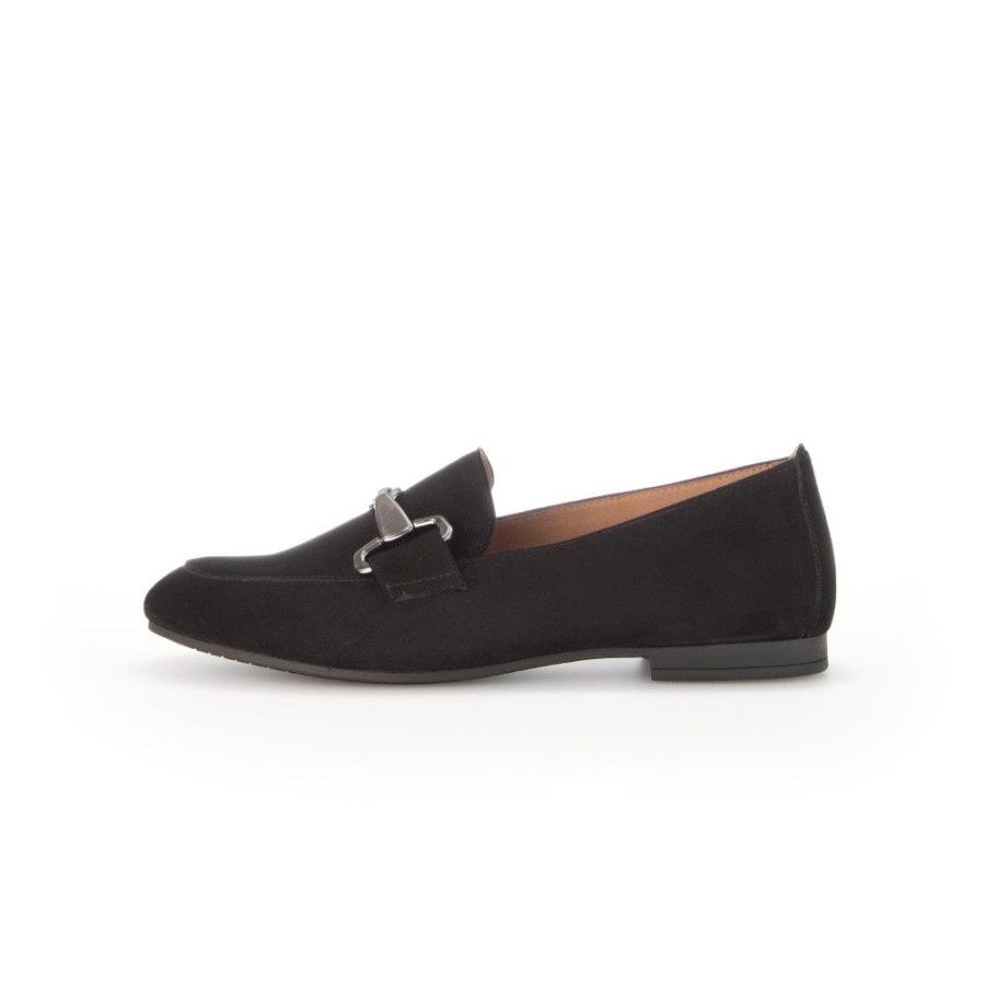 Gabor Flat Pump With Nickle Trim - Jangle 45.211 | Loafers And Moccasins