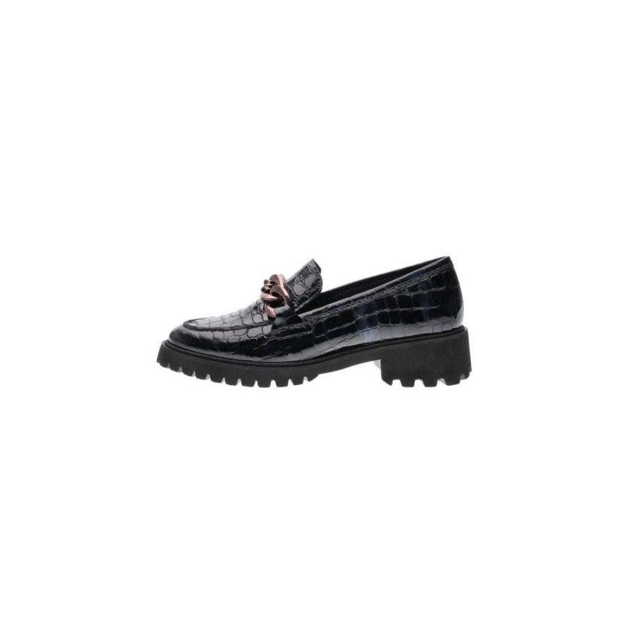 Ara Patent Leather Croc Effect Loafer - 31209 | Loafers And Moccasins