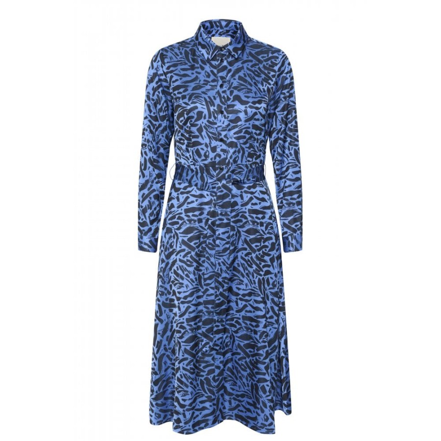 Part Two Brush Stroke Printed Midi Dress - Shelby | Dresses