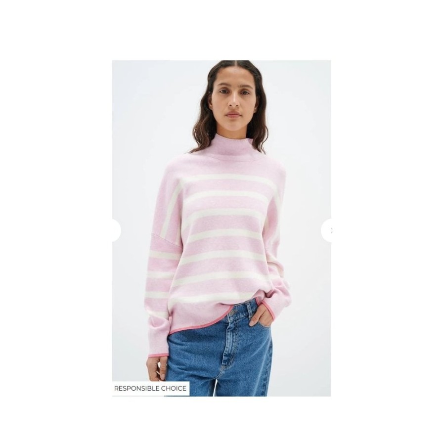 InWear Striped High-Neck Sweater - Tenley | Knitwear