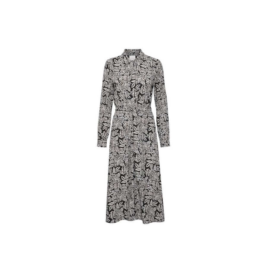 Part Two Leaf Printed Midi Shirt Dress - Shelby | Dresses