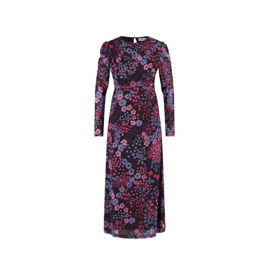 Fabienne Chapot Flower Printed Ruched Dress - Bella | Dresses