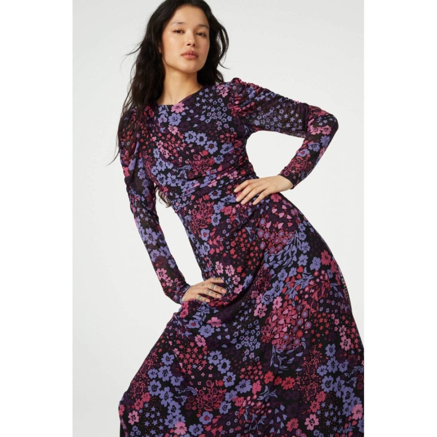 Fabienne Chapot Flower Printed Ruched Dress - Bella | Dresses