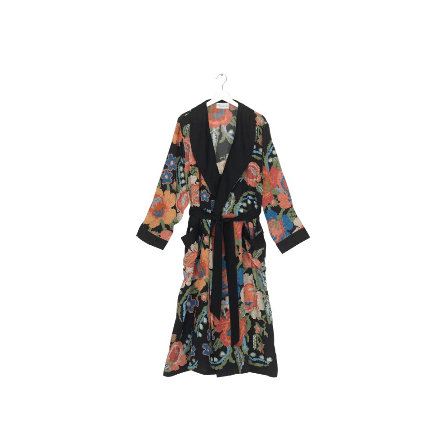 One Hundred Stars Crepe Gown - Woven Flower | Dressing Gowns & Pyjamas