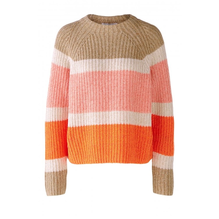 Oui Colour-Block Striped Sweater - 78201 | Knitwear