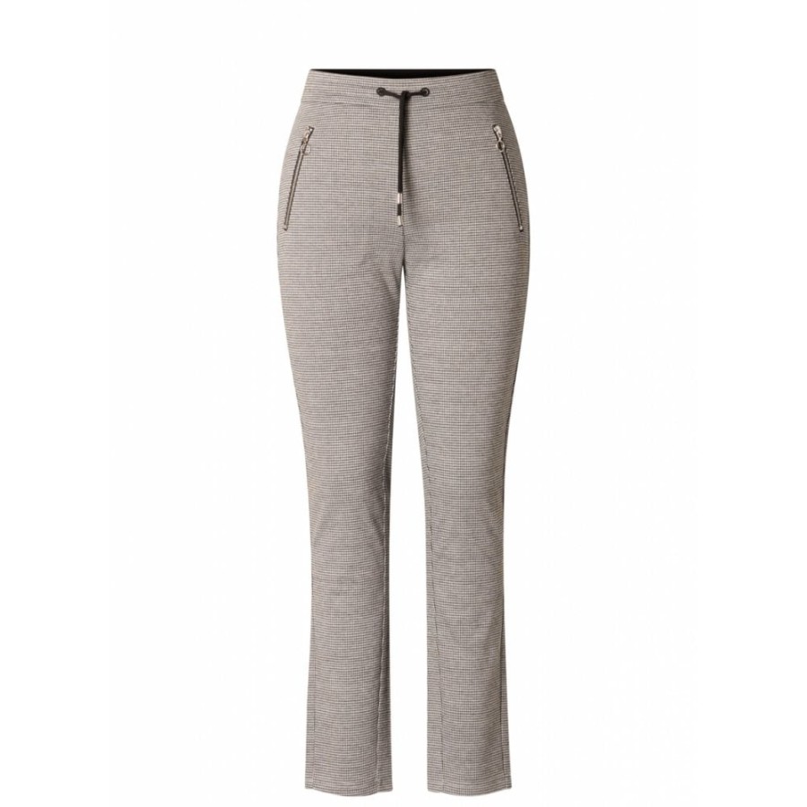 Yest Houndstooth Slim Casual Trouser - 4588 Steffi | Trousers