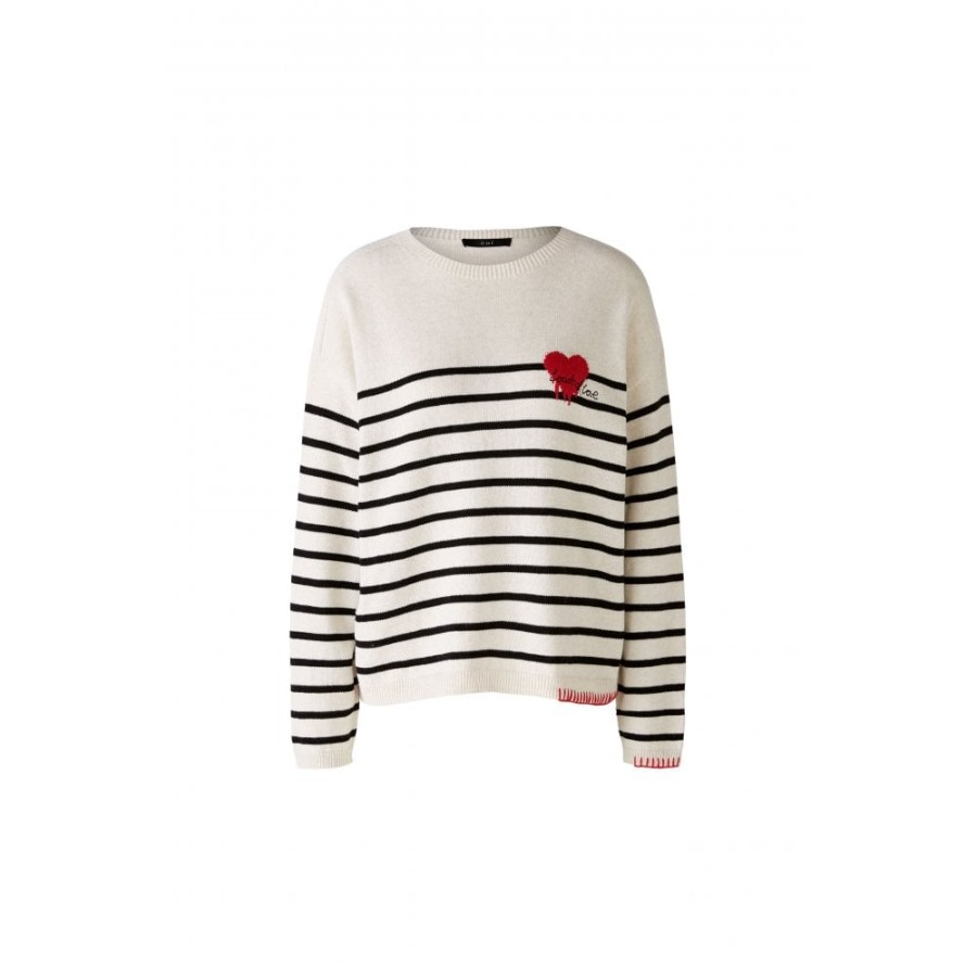 Oui Bleeding Heart Sweater - 86638 | Knitwear