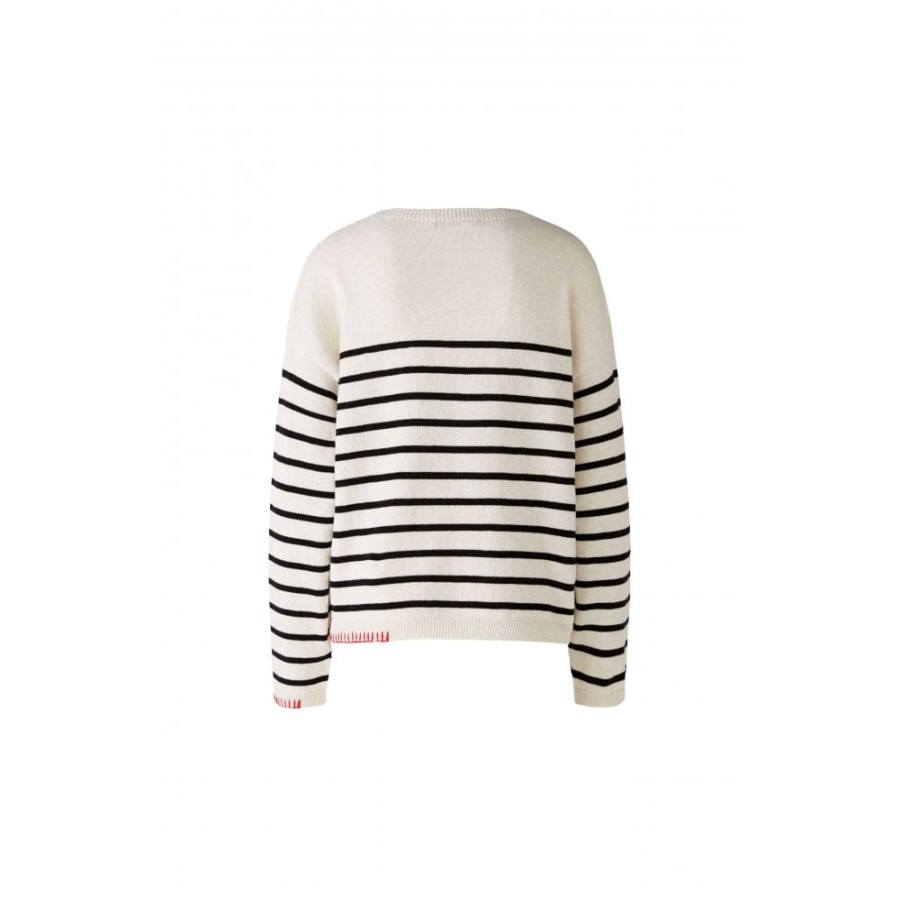 Oui Bleeding Heart Sweater - 86638 | Knitwear