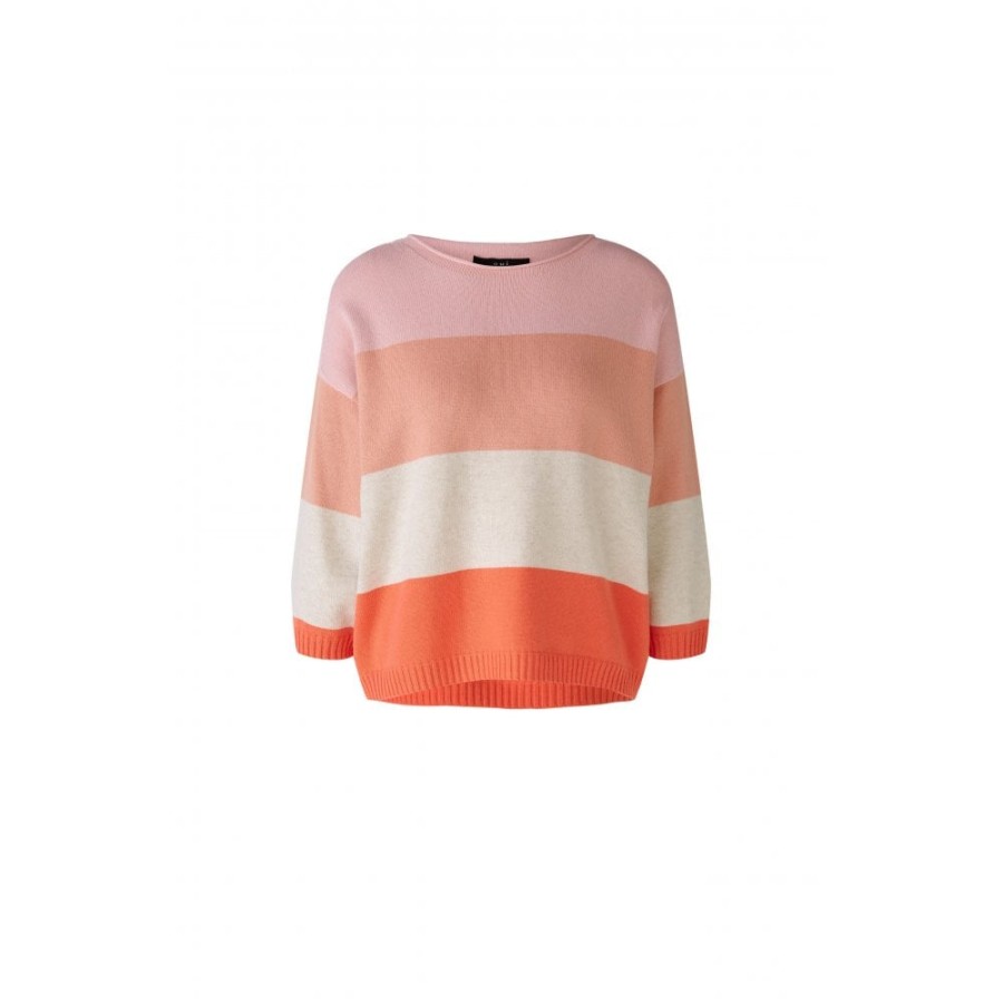 Oui Colourblock Striped Sweater - 79351 | Knitwear