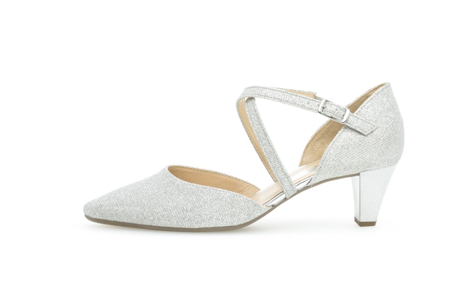 Gabor - Pointed Toe Court Shoe With Straps - Callow - 01.363 | Courts