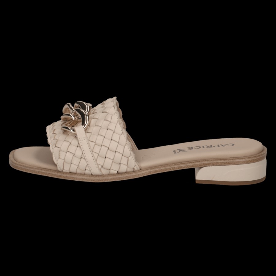 Caprice Mule With Woven Leather Band - 27102 | Flat Sandals