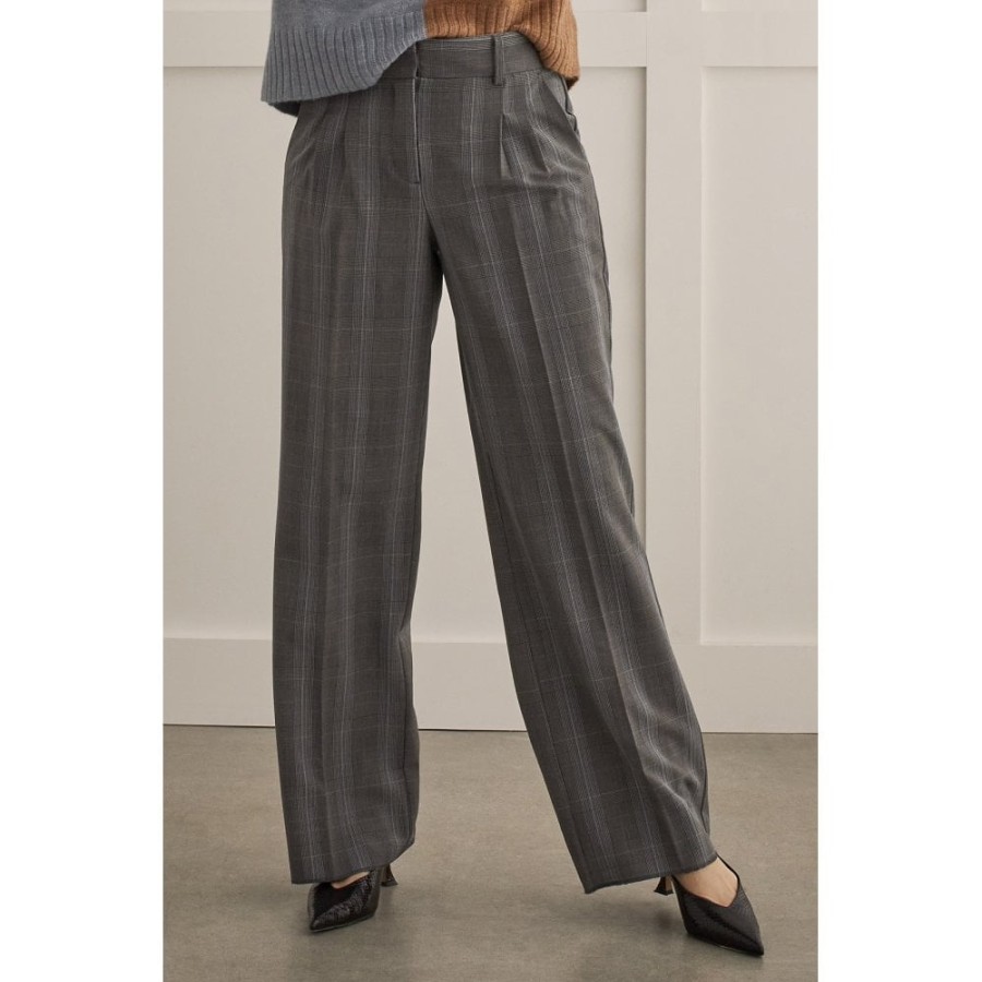 Tribal Checked Wide Leg Trouser - 1468 | Trousers