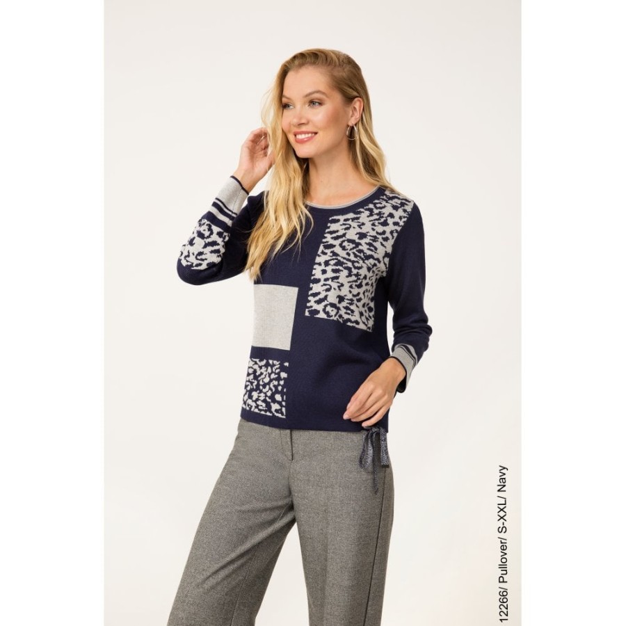 Passioni Leopard Block Sweater - 12266 | Knitwear