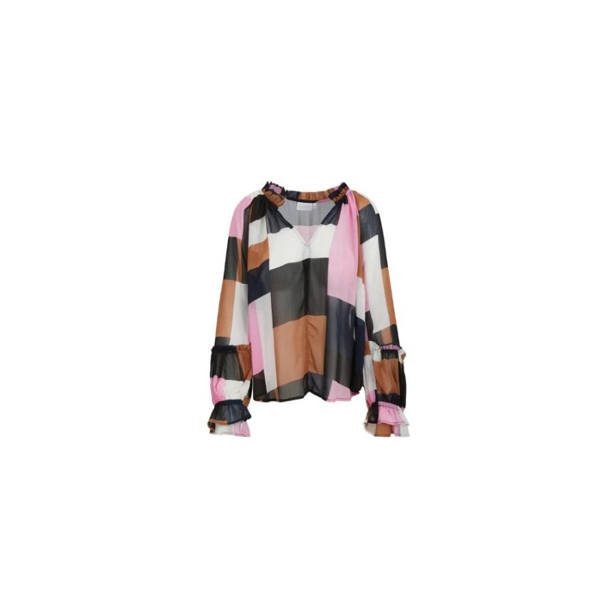 Coster Copenhagen Sheer Printed Blouse - 224-1409 | Tops/T-Shirts