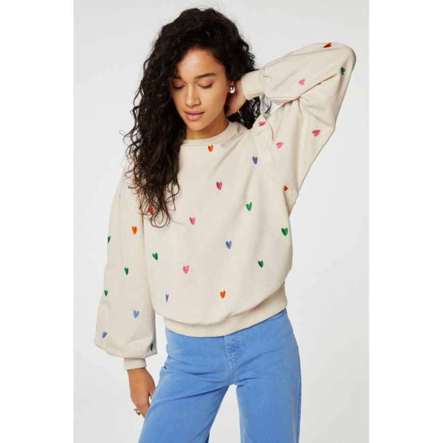 Fabienne Chapot Heart Sweatshirt - Dina | Sweaters