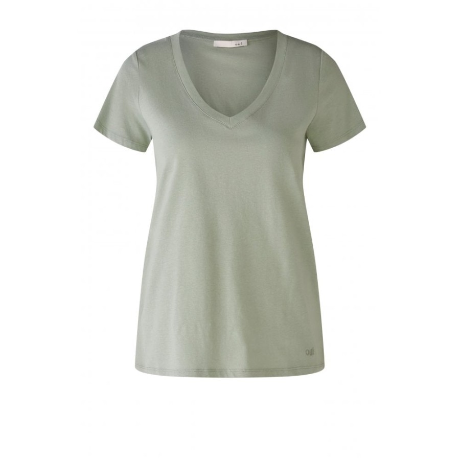 Oui V-Neck T-Shirt - 76717 | Tops/T-Shirts