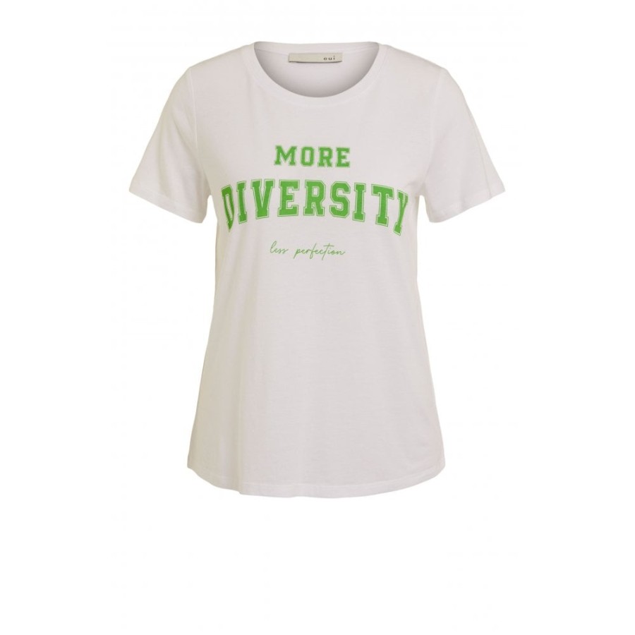 Oui Slogan T-Shirt - 76381 | Tops/T-Shirts