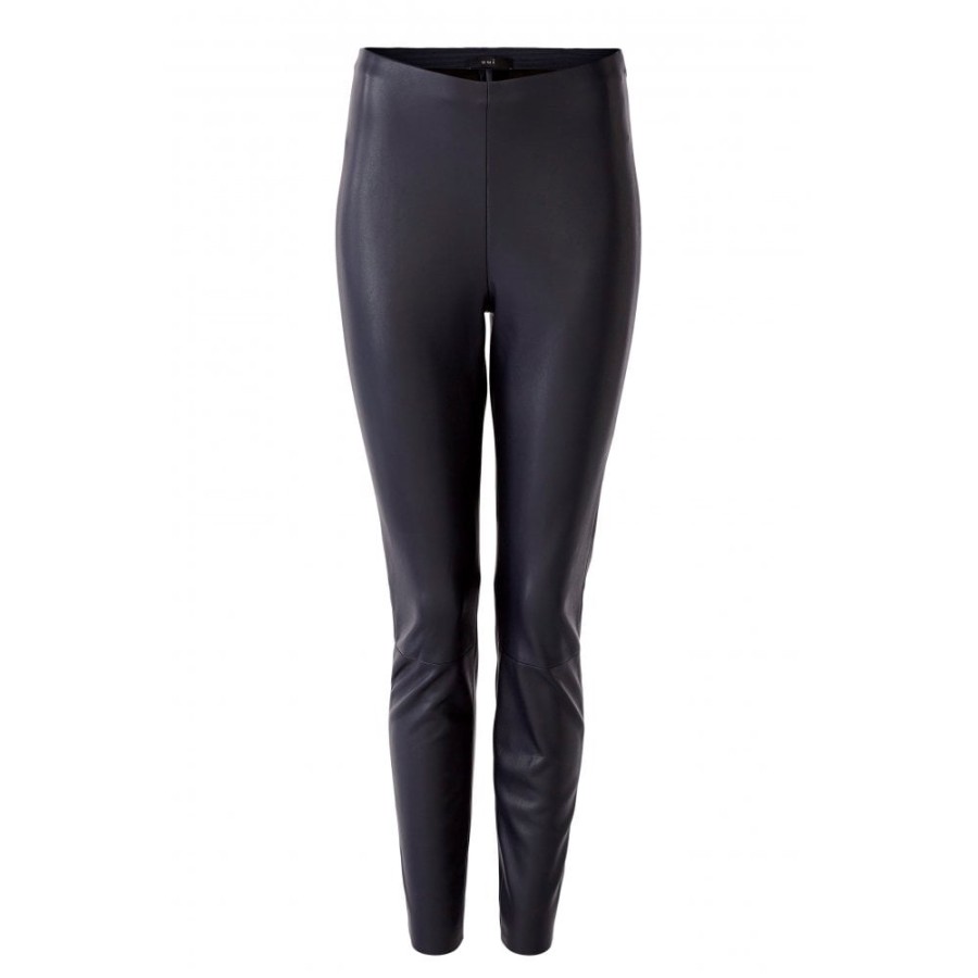 Oui Faux Leather Leggings - 80039 | Trousers